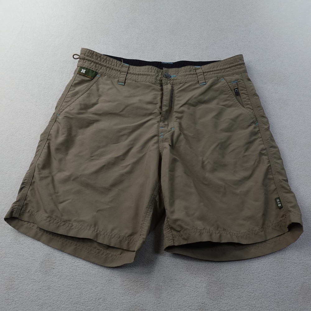 Howler Brothers Horizon Hybrid Shorts Mens 32 Khaki Nylon Ripstop Fishing